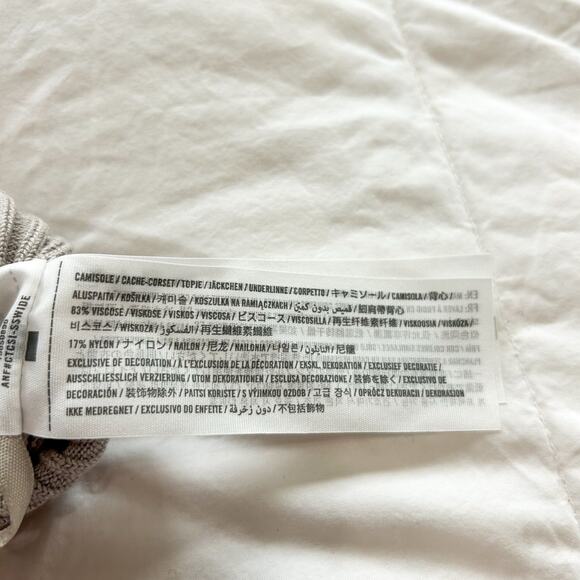 Abercrombie & Fitch Gray Ribbed Knit Strapless Tube Top XS EUC Minimalist - Picture 3 of 4